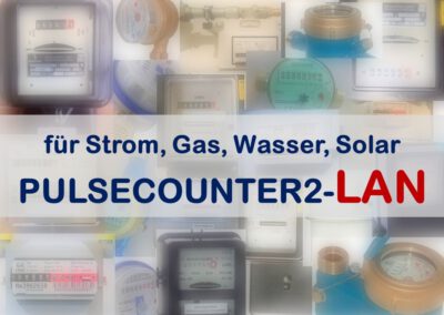 Verbräuche Strom, Wasser, Gas, Solar komfortabel messen mit dem PULSECOUNTER2-LAN